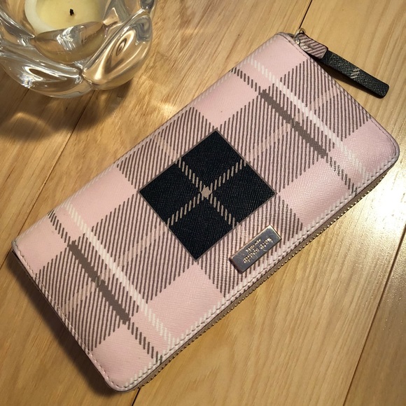 kate spade Handbags - kate spade Pink Plaid Wallet